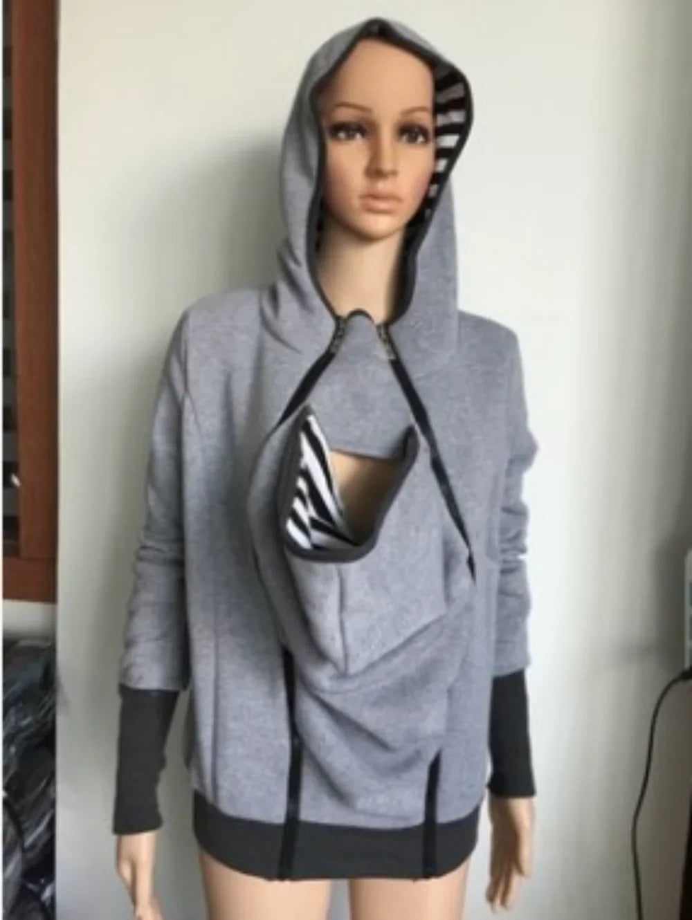 Veste kangourou de maternité – Sweat à capuche pour grossesse et portage bébé