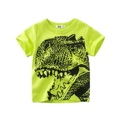 OLEKID 2025 Summer Children Boys Clothing Printed Cartoon Boys T-Shirts 2-8 Years Kids Baby Boy Tops Short Sleeve Toddler Tees