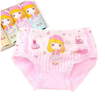 Lot de 4 Culottes Fille en Coton Doux – Confort Petit Trésor