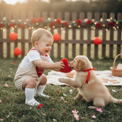 Barboteuse Bébé Saint-Valentin – “Mom & Dad” (Fille & Garçon)