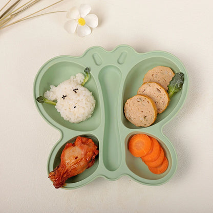 Pack Repas Bébé Zéro Dégât – Assiette Silicone Antidérapante + Bavoir | Spécial Parents