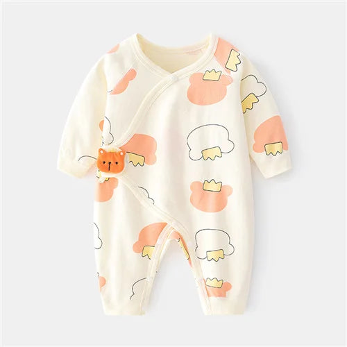 Barboteuse Douce Rêverie™ – Combinaison Bébé en Coton Confort (0–6 mois)