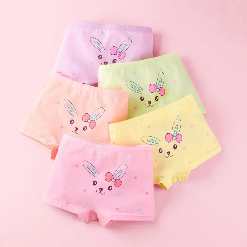 Lot de 4 Culottes Fille en Coton Doux – Confort Petit Trésor