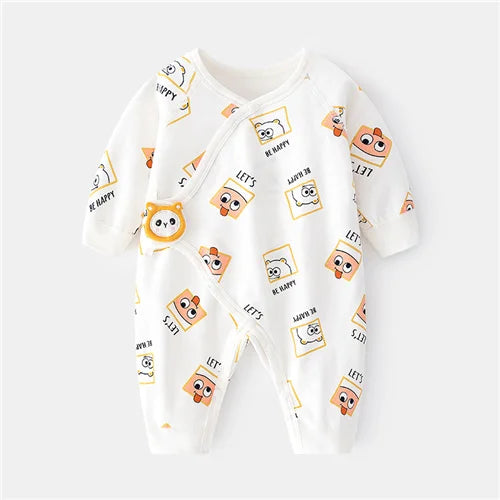 Barboteuse Douce Rêverie™ – Combinaison Bébé en Coton Confort (0–6 mois)