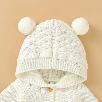 Barboteuse d'oreille 3D à manches longues pour bébés filles, combinaisons de batterie, tenues d'automne, vêtements en coton pour bébés, tenues de printemps, 0-24M