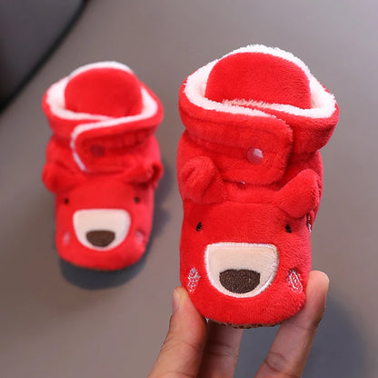 Chaussons Bébé Hiver Antidérapants – Semelle Souple Coton | Garçon & Fille