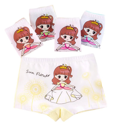 Lot de 4 Culottes Fille en Coton Doux – Confort Petit Trésor