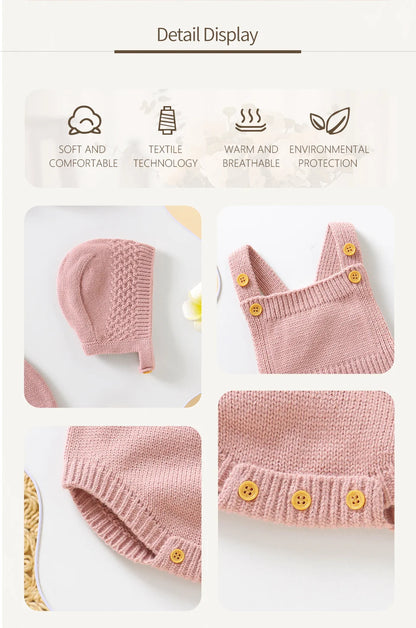 Ensemble Body Bébé Sans Manches & Bonnet – Tenue Douce Unisexe (2 pièces)