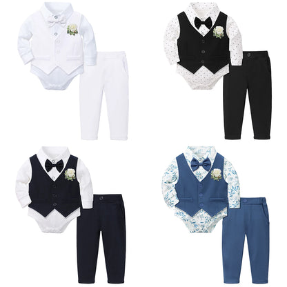 Tenue de baptême pour bébé garçon, ensemble de costume de baptême pour première église de pâques, vêtements cadeaux formels pour fête d'anniversaire et de mariage