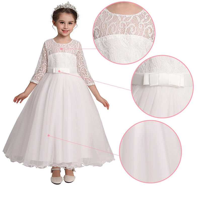 Robe Princesse Fille Élégante – Robe de Cérémonie & Fête pour Enfant