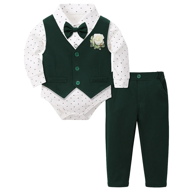 Tenue de baptême pour bébé garçon, ensemble de costume de baptême pour première église de pâques, vêtements cadeaux formels pour fête d'anniversaire et de mariage