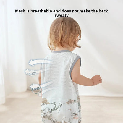 Gigoteuse bébé en mousseline de coton – Sac de nuit respirant (printemps / été)