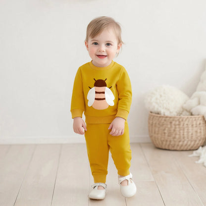 Ensemble Bébé Abeille 2 Pièces – Sweat à Manches Longues & Pantalon Confort