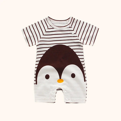 Vêtements pour nouveau-né garçon et fille, body en coton, barboteuse d'été à manches courtes, vêtements de nuit pour nourrissons et tout-petits