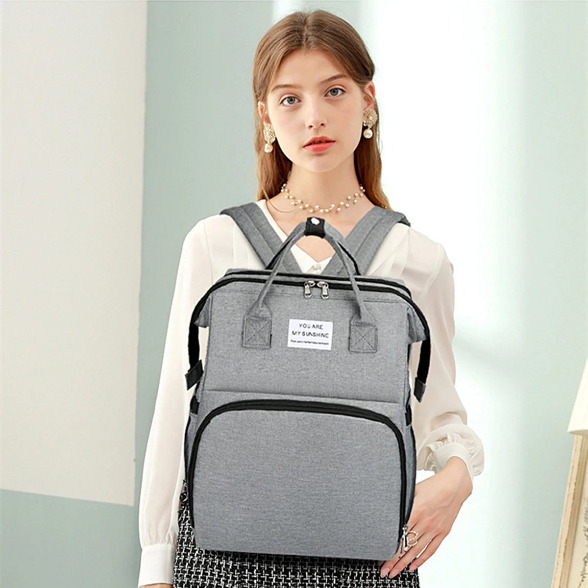 Sac à Langer Bébé avec Lit Pliant – Sac à Dos Multifonction Grande Capacité