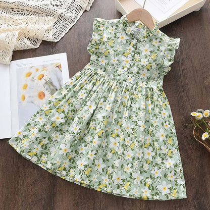 Robe fleurie d’été pour fille