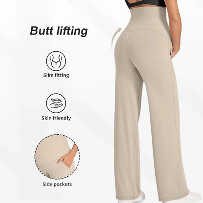 Pantalon Maternité Palazzo Signature – Taille Haute Sculptante & Coupe Fluide Élégante