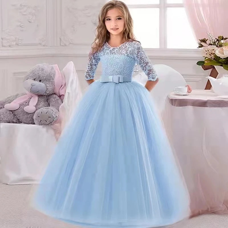 Robe Princesse Fille Élégante – Robe de Cérémonie & Fête pour Enfant
