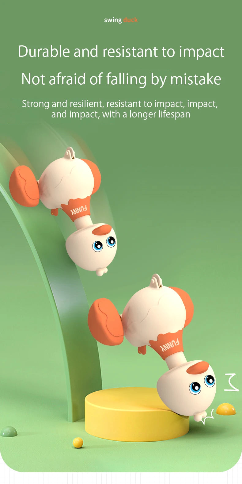Jouet Éducatif Canard à Inertie – Véhicule à Presser pour l’Éveil des Tout-Petits