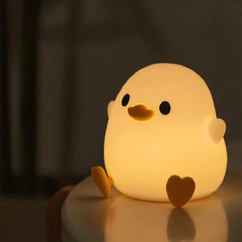 Veilleuse Canard Rechargeable – Lampe Bébé Douce à Intensité Variable