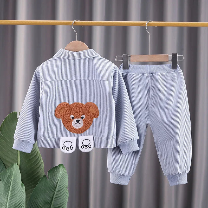 Ensembles pour bébés, nouveaux vêtements de printemps et d'automne, ensemble de loisirs manteau + pantalon, ensemble deux pièces pour garçons et filles, veste à la mode, vêtements Version coréenne, 2025