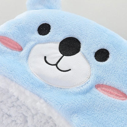 Couverture d’Emmaillotage Bébé Hiver – Flanelle Chaude avec Capuche