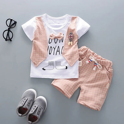 Ensemble Été Enfant – T-Shirt à Manches Courtes & Short Tendance