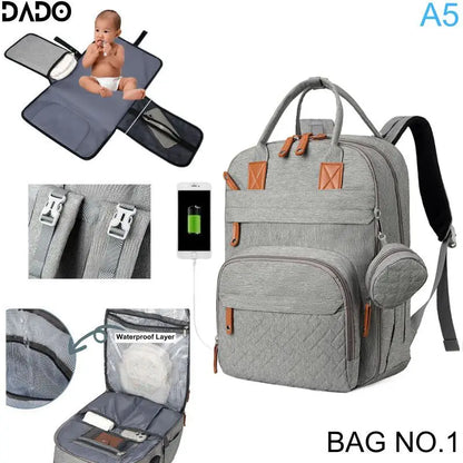 Sac à Dos à Langer Bébé Multifonction – Sac à Couches Grande Capacité Étanche