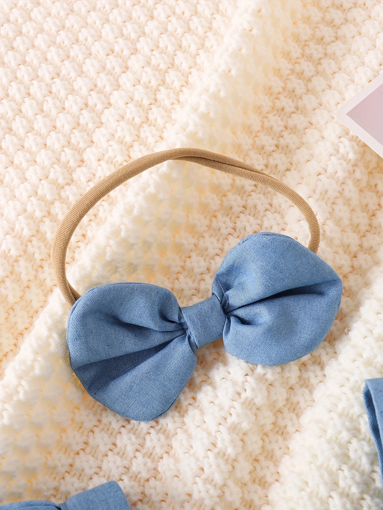 Barboteuse Denim Bébé Fille Fleurie 3D + Bandeau – Set 2 Pièces