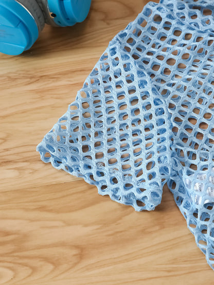 Ensemble 3 pièces d’été fille – Top mesh + Débardeur + Jupe/Short (7–13 ans)