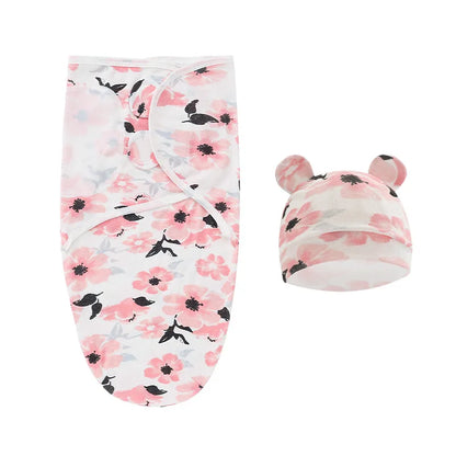 Barboteuse d'été pour bébés garçons et filles , ensemble de chapeaux/sac de nuit uniquement, couverture d'emmaillotage pour bébé, sac de couchage réglable pour nouveau-né, vêtements de nuit pour nourrissons 0-6M