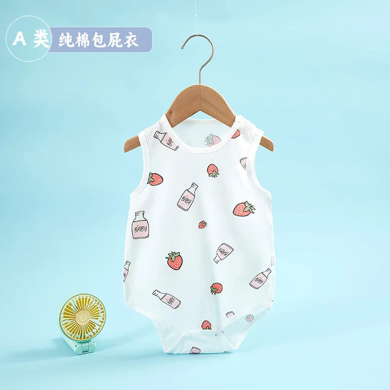 Barboteuse Bébé Coton Doux – Combinaison Été Sans Manches