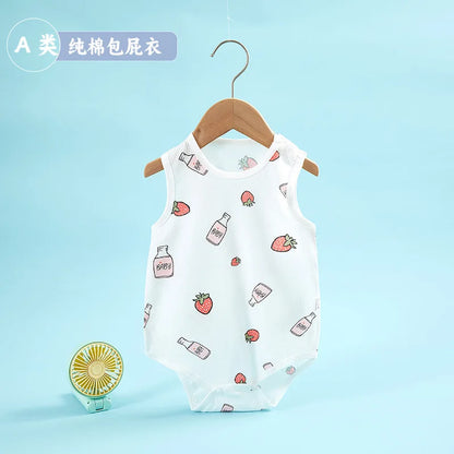 Barboteuse Bébé Coton Doux – Combinaison Été Sans Manches