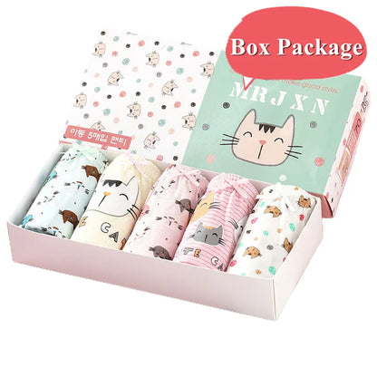 5 pièces/ensemble sous-vêtements pour fille coton mignon motif licorne petites filles culottes respirant confort enfants Hipster slips