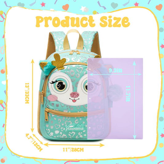 Sac à dos Animal mignon de 13 pouces, 1 pièce, Sports de plein air pour petite fille avec petit pendentif