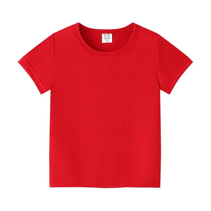 T-shirt d’été enfant unisexe en coton doux – Coupe classique