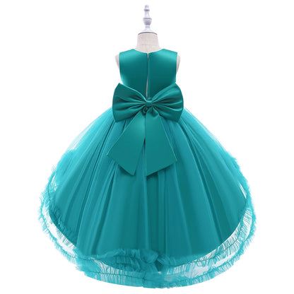 Robe Princesse Fille Traîne Tulle – Cérémonie, Mariage, Anniversaire & Noël (2–10 ans)