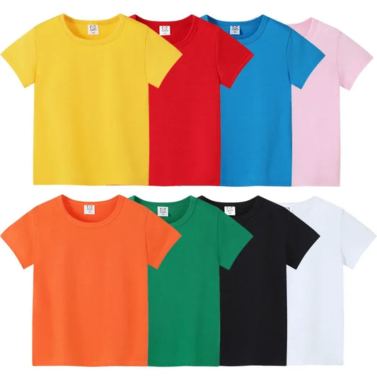 T-shirt d’été enfant unisexe en coton doux – Coupe classique