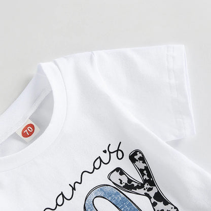 Ensemble d’été bébé garçon 2 pièces – T-shirt imprimé & short confortable (6 à 36 mois)