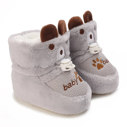 Chaussons Bébé Hiver Antidérapants – Semelle Souple Coton | Garçon & Fille