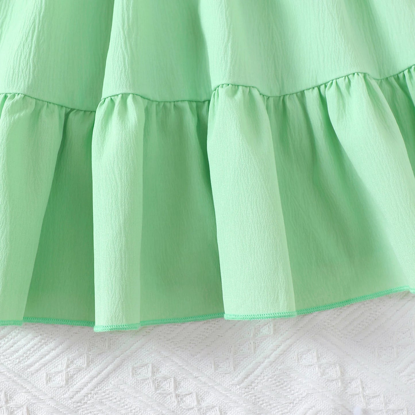 Robe Menthe Fleurie + Mini Sac – Tenue Princesse (Fille)