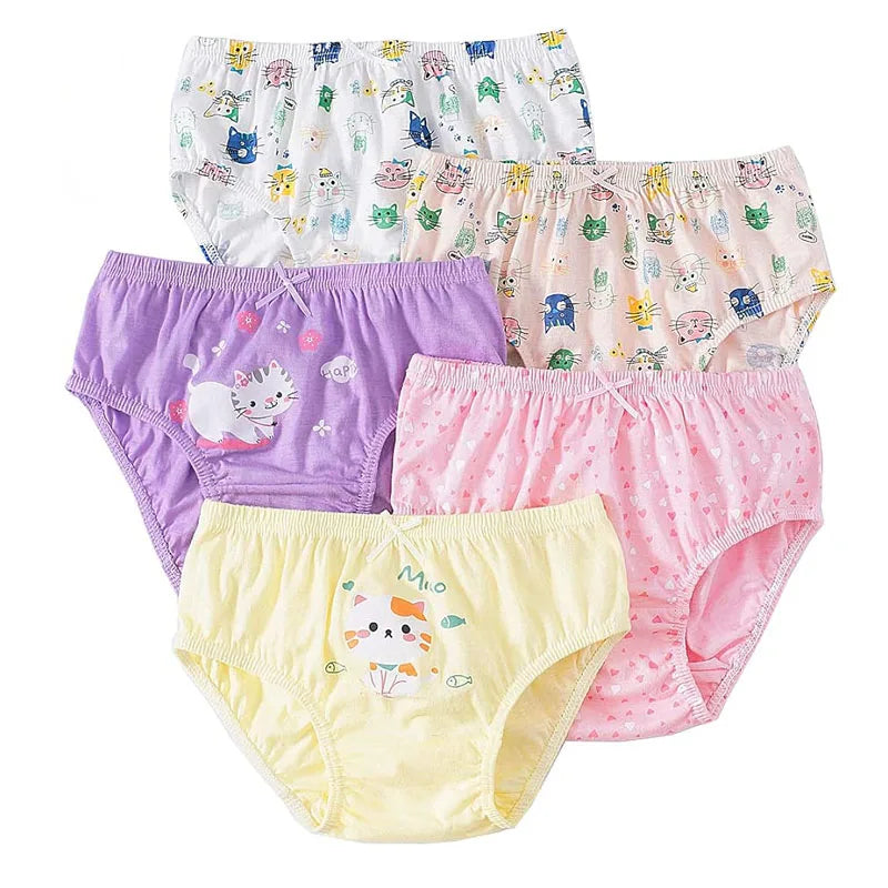 5 pièces/ensemble sous-vêtements pour fille coton mignon motif licorne petites filles culottes respirant confort enfants Hipster slips