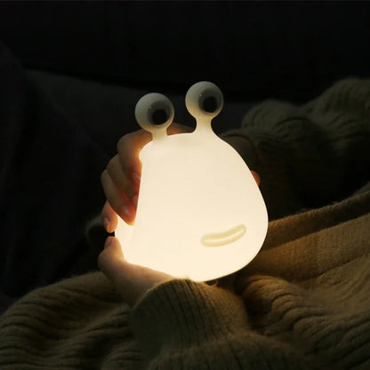 Veilleuse bébé escargot en silicone – Lampe de nuit douce rechargeable pour chambre d’enfant