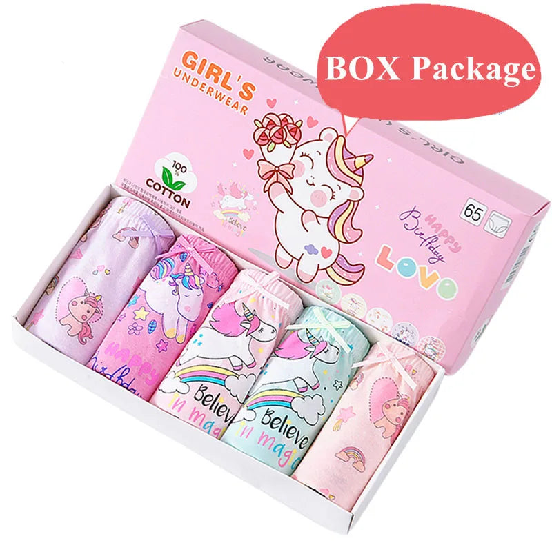 5 pièces/boîte sous-vêtements pour enfants fille coton doux filles slips pantalon dessin animé beau chat enfants caleçons respirant culotte pour les filles