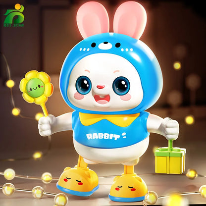 Lapin Musical Interactif pour Enfants – Jouet Sensoriel Lumineux et Éducatif