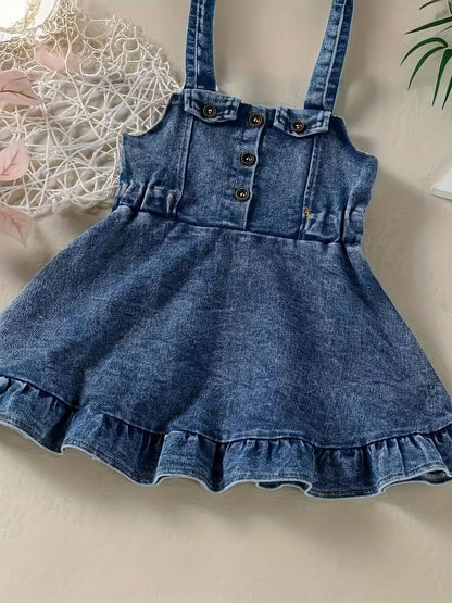 Robe Salopette en Jean pour Bébé Fille – Style Élégant et Confortable