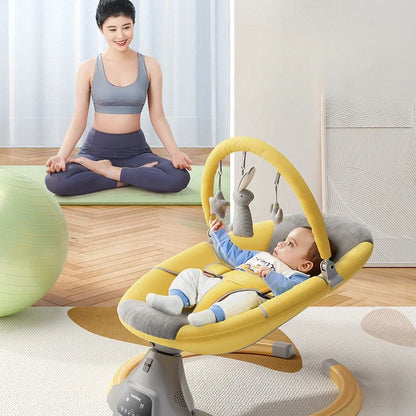 Chaise à bascule électrique apaisante pour bébé – Berceau multifonctionnel 0-36 mois | Les Petits Trésors Boutique