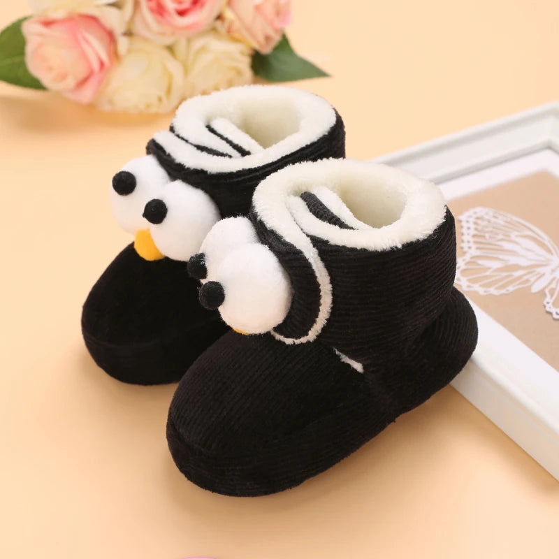 Chaussons Bébé Hiver Antidérapants – Semelle Souple Coton | Garçon & Fille