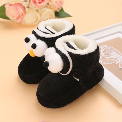 Chaussons Bébé Hiver Antidérapants – Semelle Souple Coton | Garçon & Fille