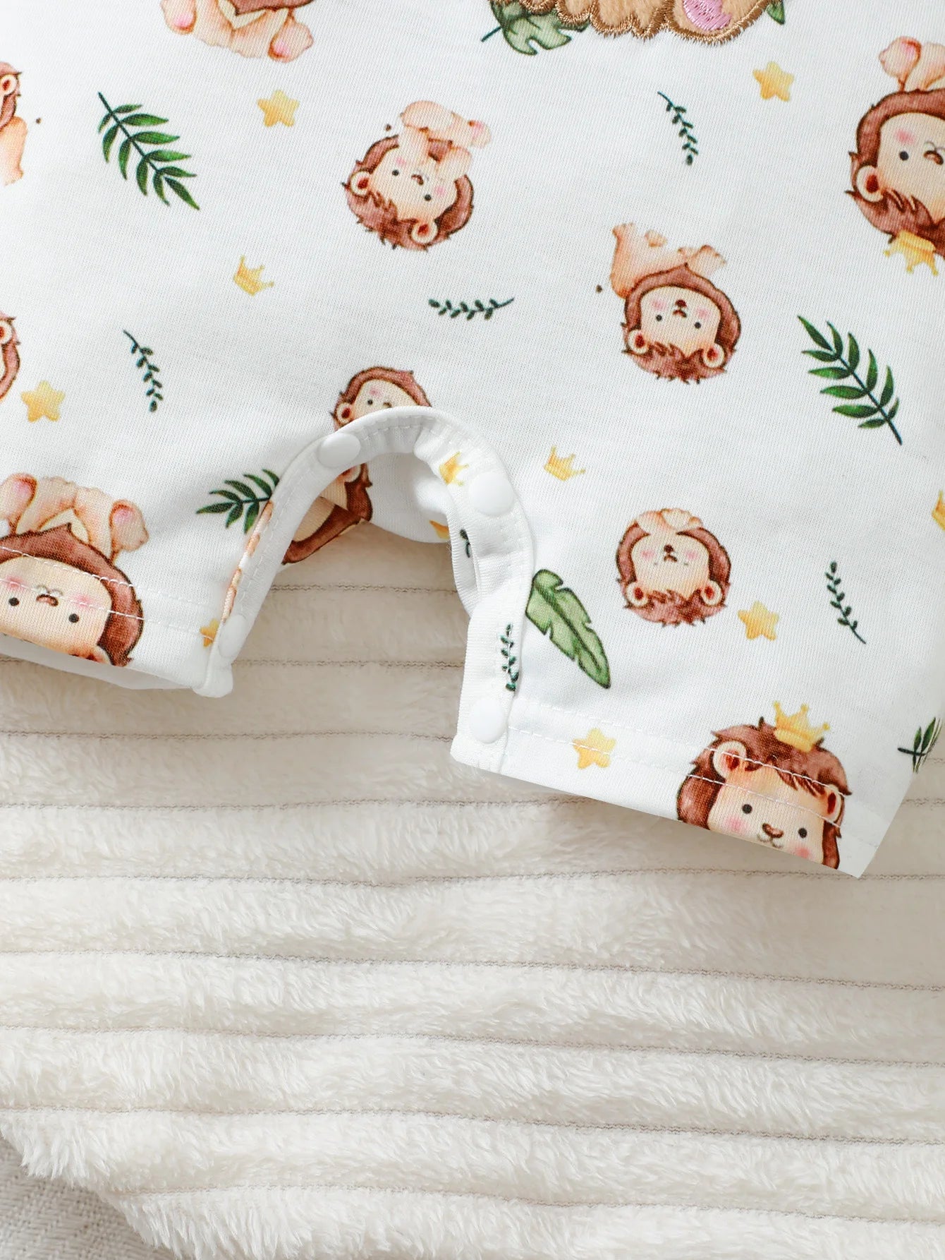 Sweat bébé garçon motif lion – Ensemble confortable à manches courtes